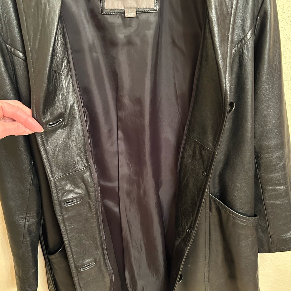 Wilsons Leather Women's Black Belted Jacket with Removeable Thinsulate Liner - Picture 8 of 12